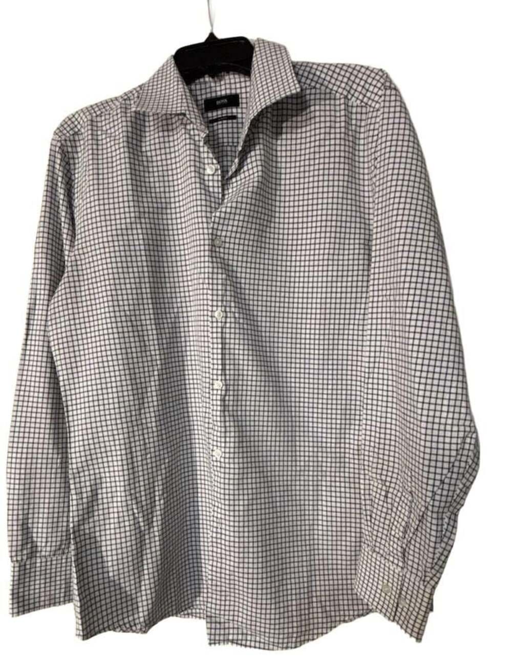 BOSS Hugo Boss Men's Slim Fit Long Sleeve Check Dress Shirt